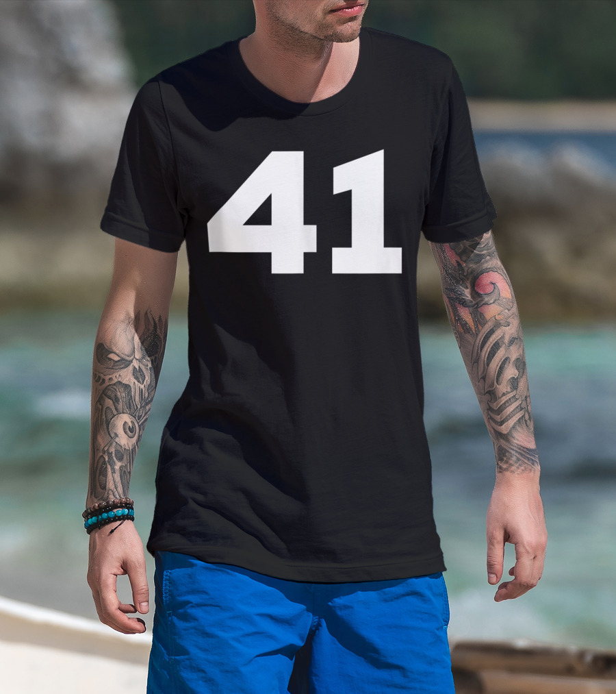 Number 41 Jersey Style Sport Team T-Shirt