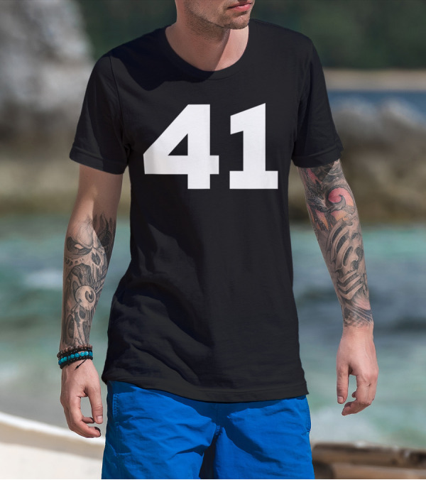 Number 41 Jersey Style Sport Team T-Shirt