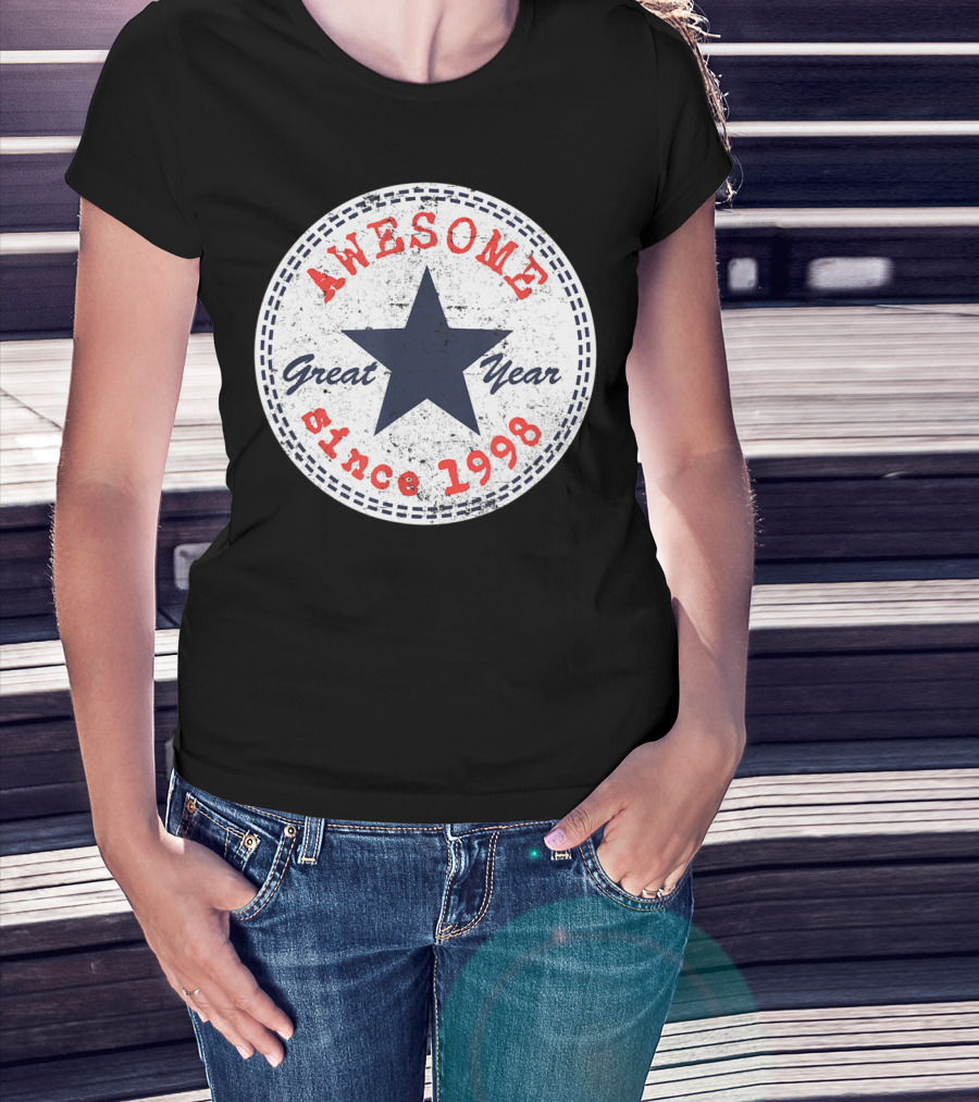 Awesome Great Year Since 1998 22nd Birthday Him Her 22 Year Old T-Shirt
