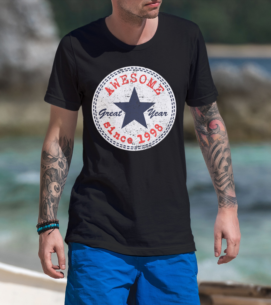 Awesome Great Year Since 1998 22nd Birthday Him Her 22 Year Old T-Shirt