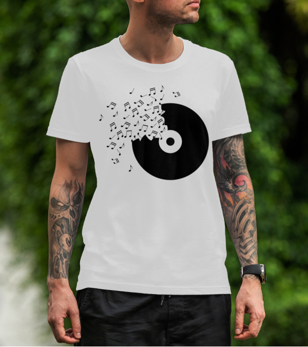 Timeless Vinyl Record Music Notes Disco DJ T-Shirt