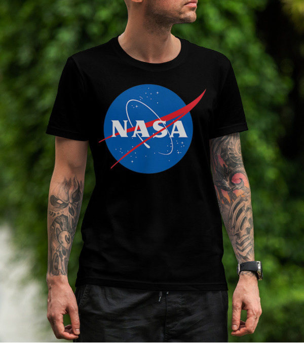Nasa Officially Licensed NASA Worm Logo Space Badge T-Shirt