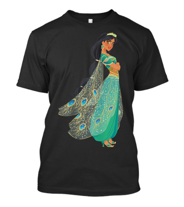 Disney Aladdin Live Action Princess Jasmine Green Peacoat Attire T-Shirt