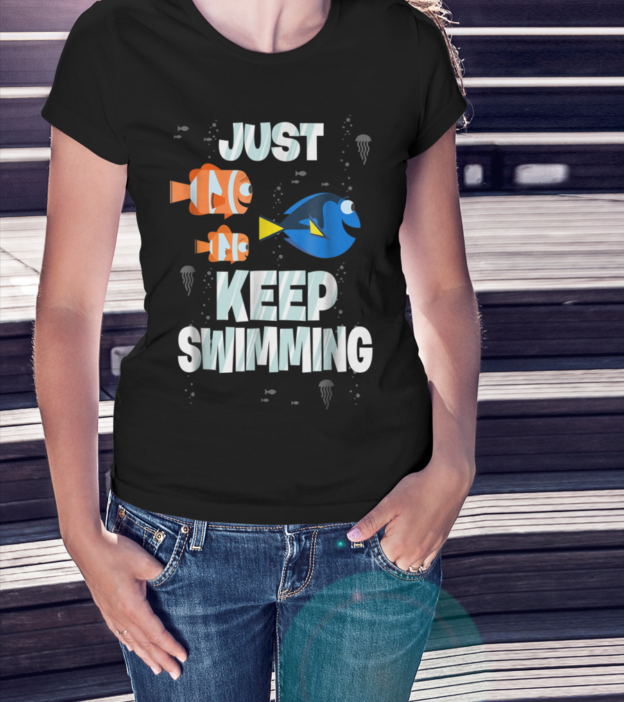 Disney Finding Dory Just Keep Swimming With Marlin And Nemo T-Shirt