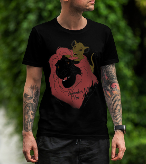 Disney Lion King Remember Who You Are Simba And Mufasa Watercolor T-Shirt