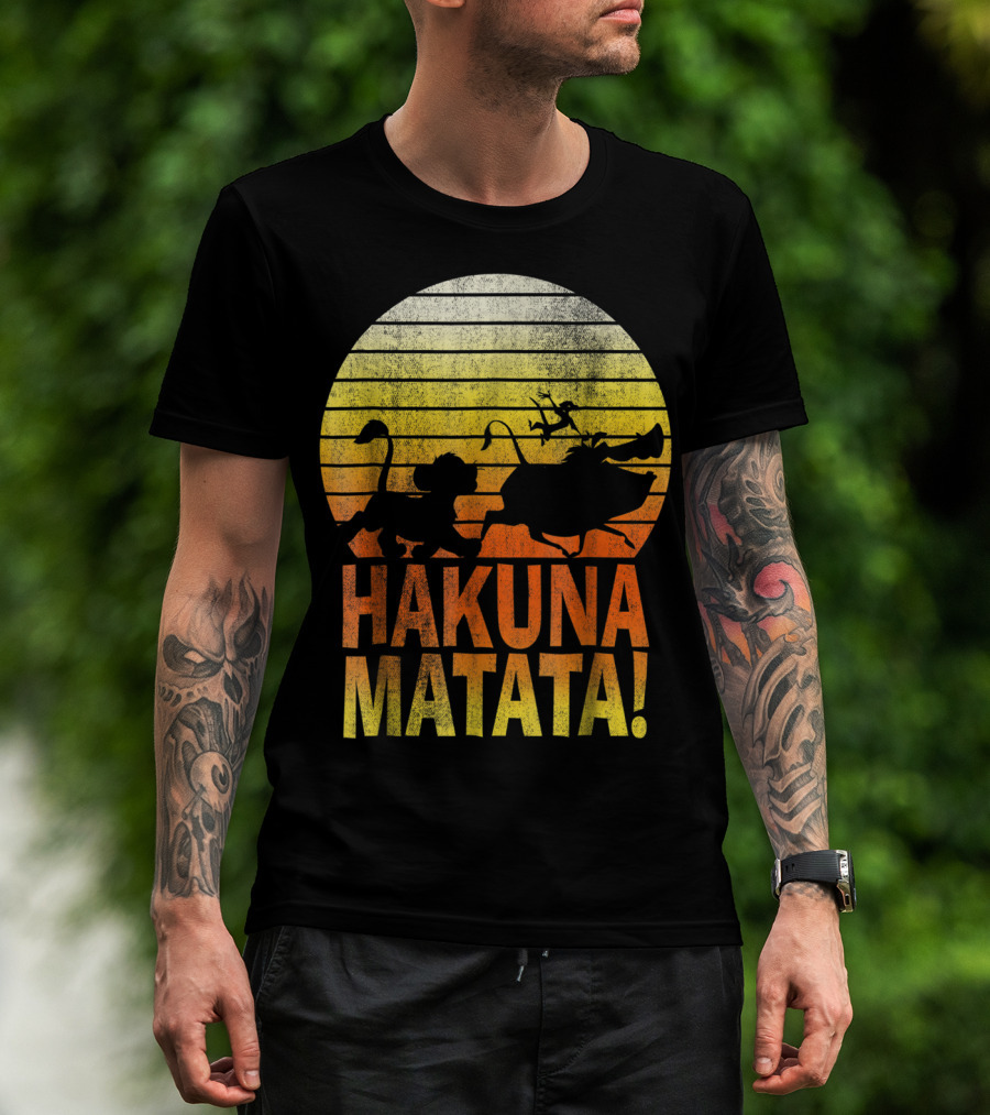 Disney Lion King Simba Pumbaa Timon Hakuna Matata Sunset T-Shirt