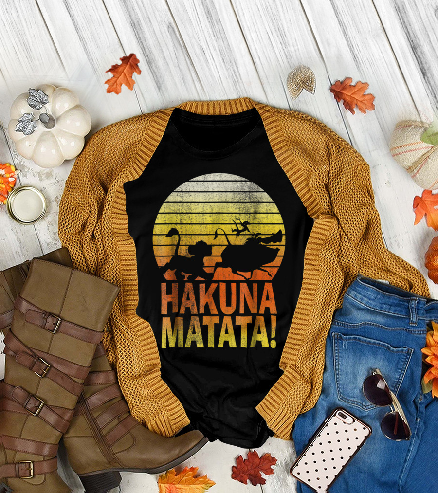 Disney Lion King Simba Pumbaa Timon Hakuna Matata Sunset T-Shirt