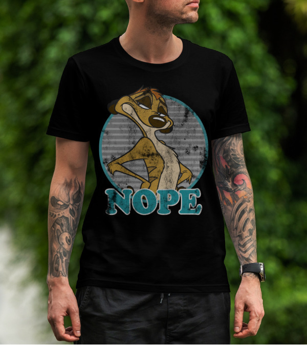 Disney's Lion King Timon Nope Striped Circle T-Shirt