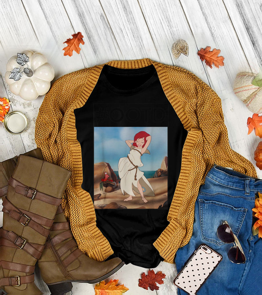 OOTD Disney Little Mermaid Ariel Beach Scene T-Shirt