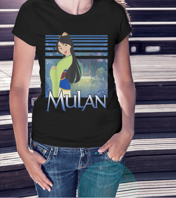 Disney Mulan Green Dress Sparkles Scene T-Shirt