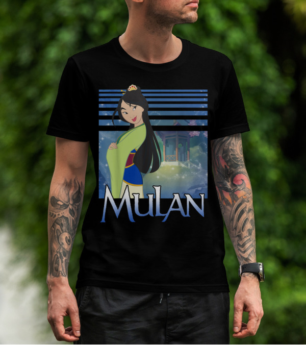 Disney Mulan Green Dress Sparkles Scene T-Shirt