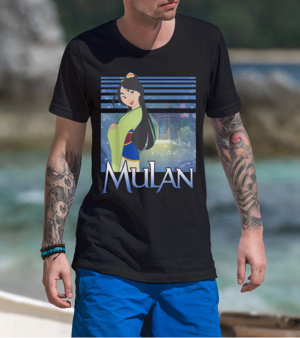 Disney Mulan Green Dress Sparkles Scene T-Shirt