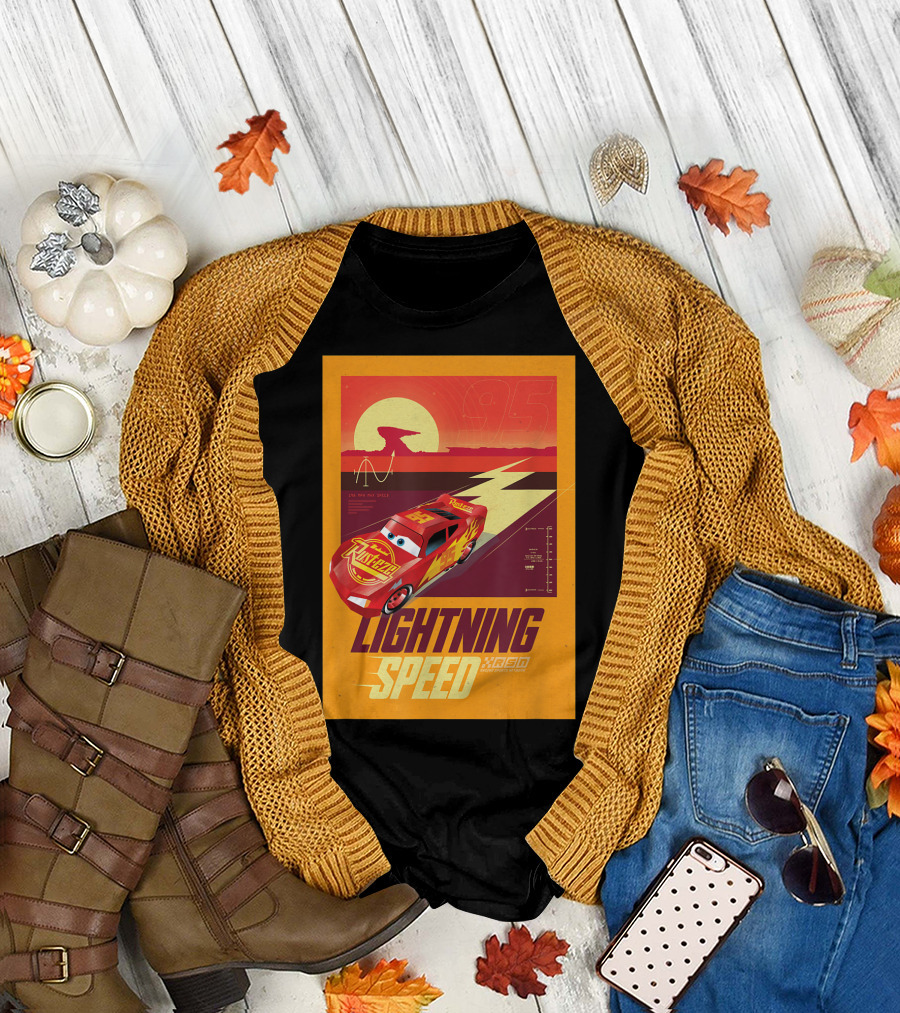 Lightning Speed Disney Pixar Cars McQueen 95 Racing Legends T-Shirt
