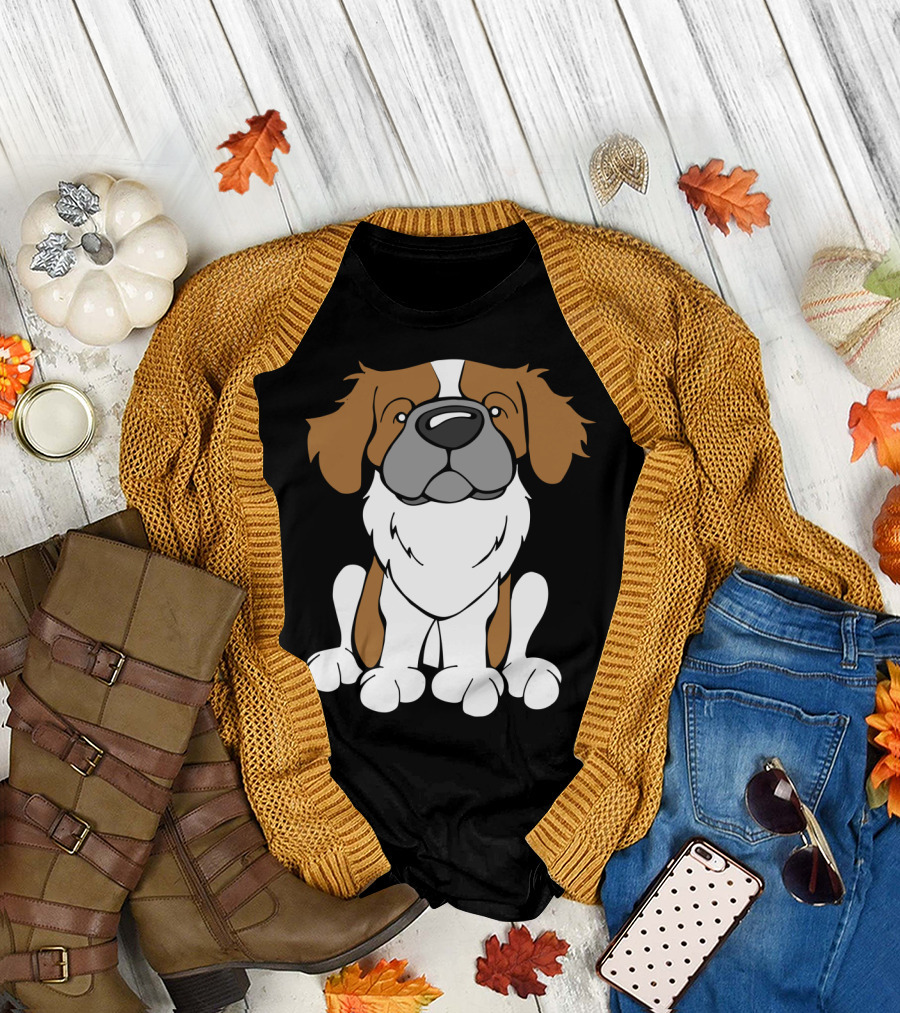 Tibetan Spaniel Cartoon Dog T-Shirt