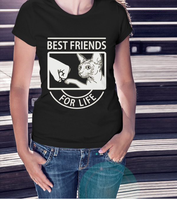 BEST FRIENDS FOR LIFE FIST BUMP CAT T-Shirt