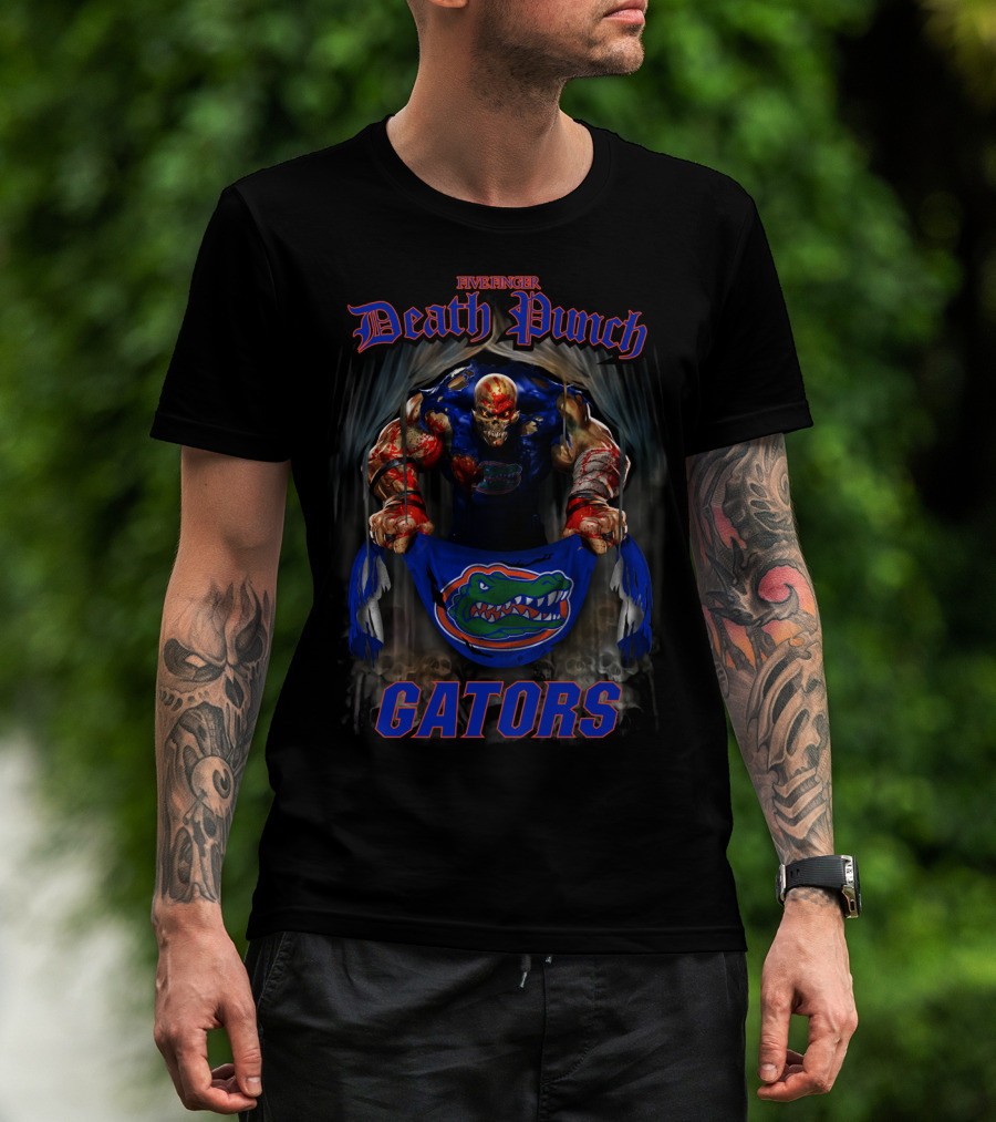 Five Finger Death Punch Gators Florida Gator Football Fan Art Collaboration T-Shirt