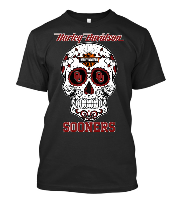 Harley Davidson Sooners Sugar Skull Ou T-Shirt