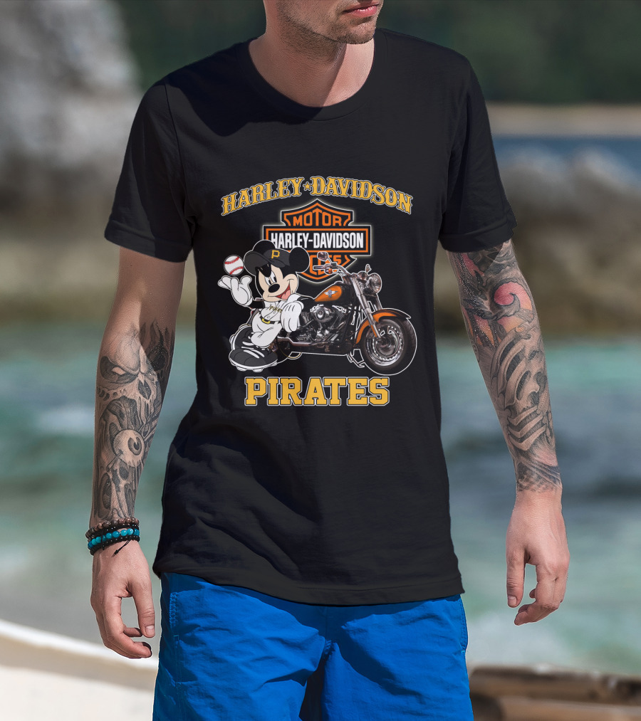 Harley Davidson Motor Cycles Pirates T-Shirt