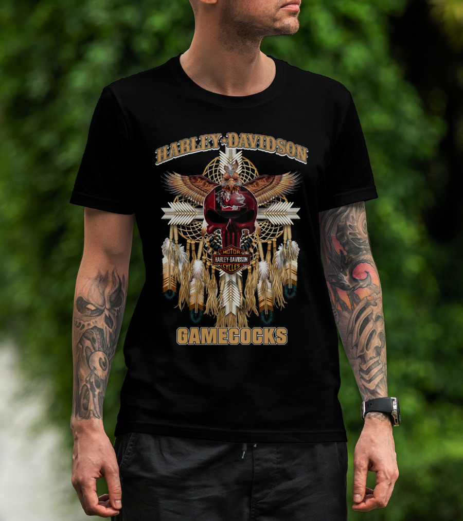 Harley Davidson Motorcycles Gamecocks Dreamcatcher T-Shirt