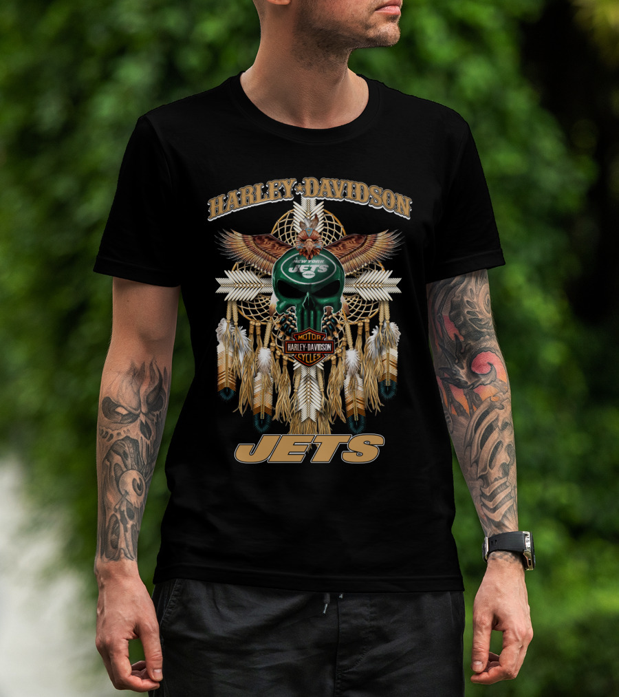Harley Davidson Motorcycles New York Jets T-Shirt