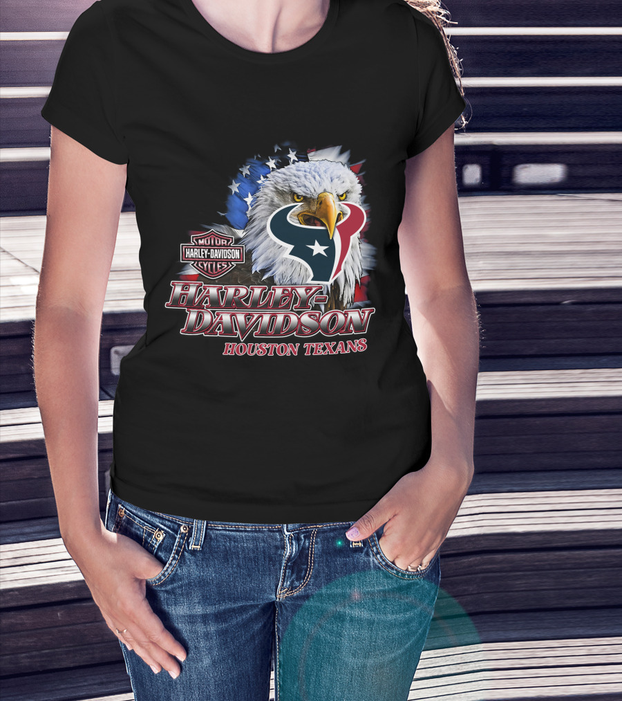 Houston Texans Harley Davidson Nfl Eagles T-Shirt