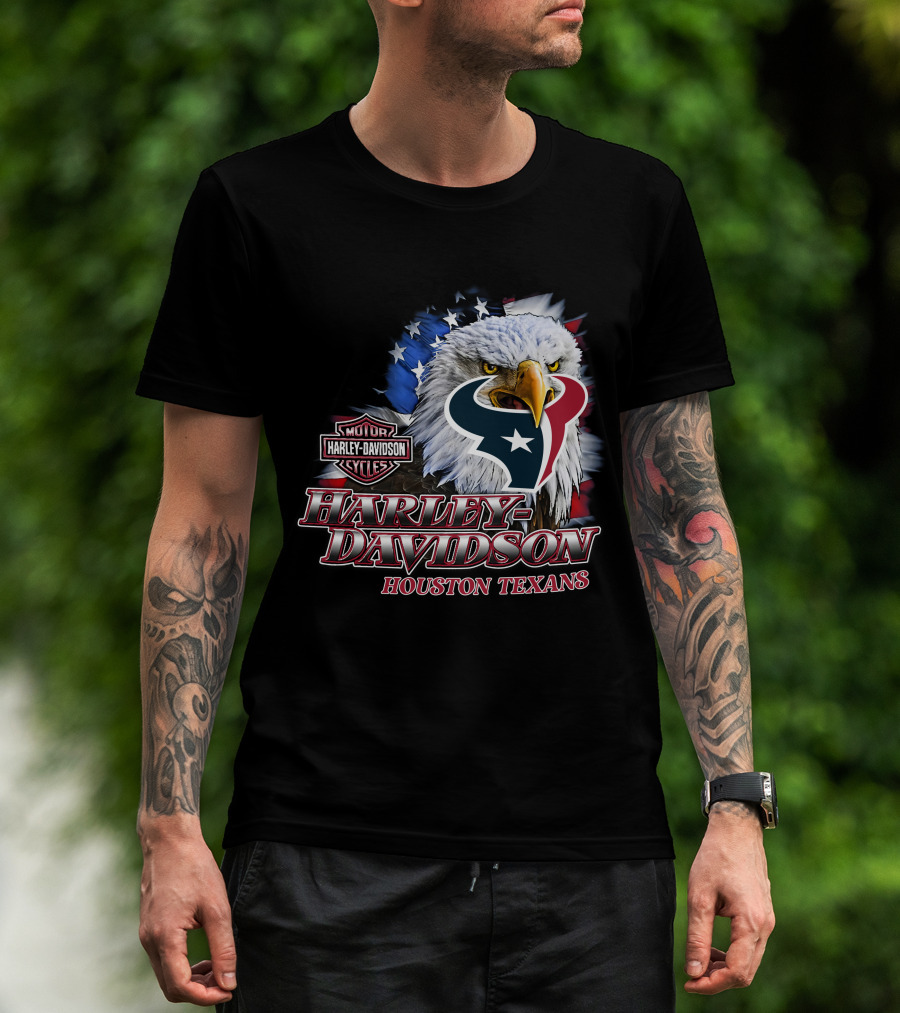 Houston Texans Harley Davidson Nfl Eagles T-Shirt
