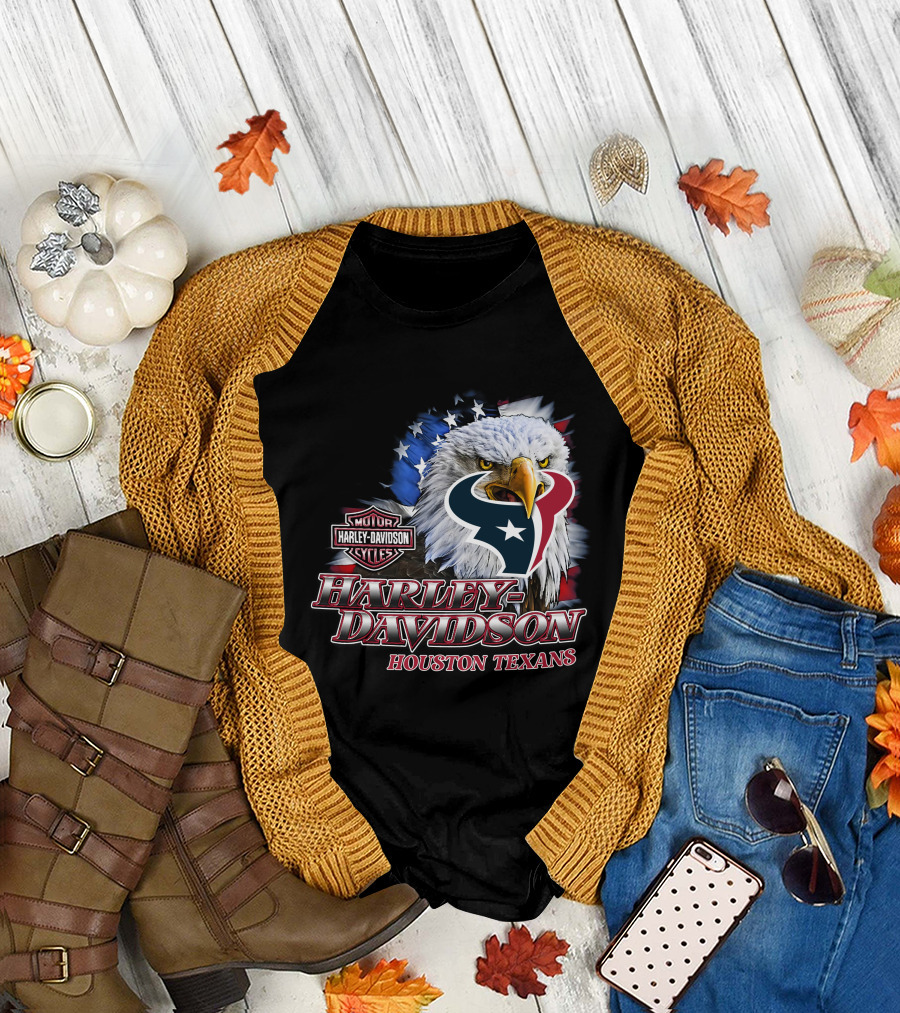Houston Texans Harley Davidson Nfl Eagles T-Shirt
