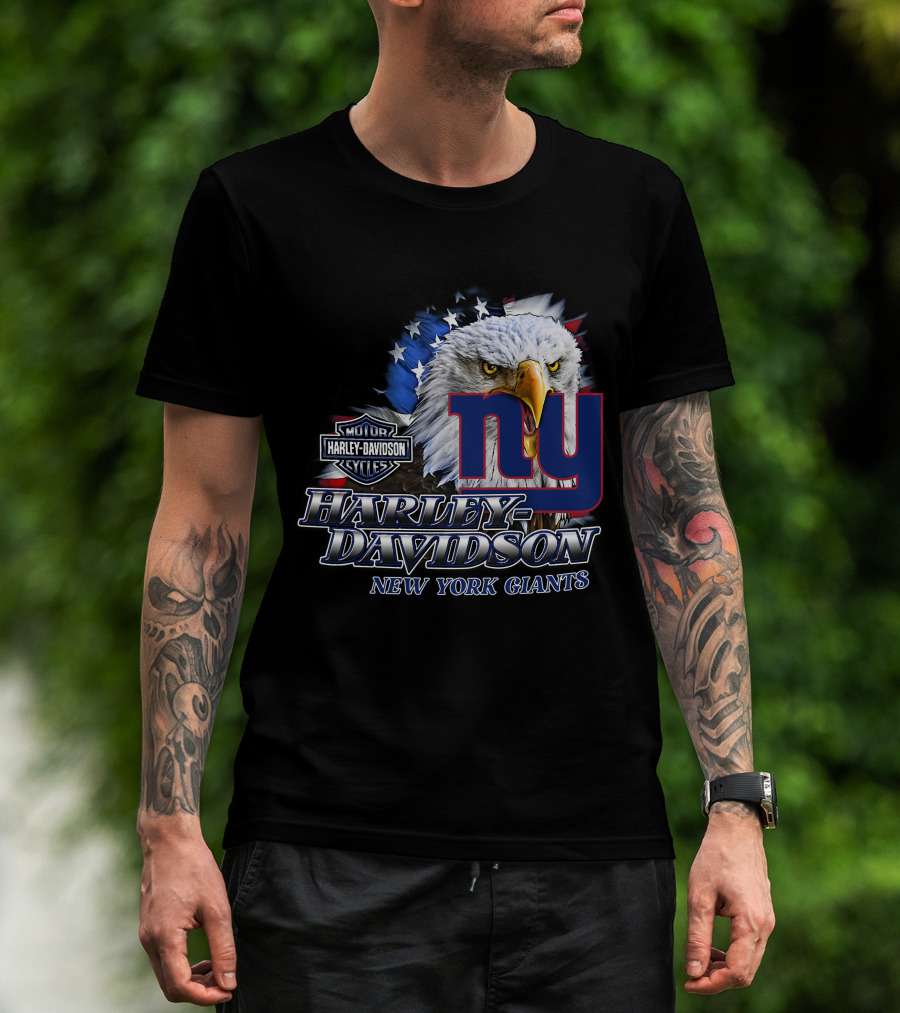 Harley Davidson New York Giants Nfl Eagles T-Shirt