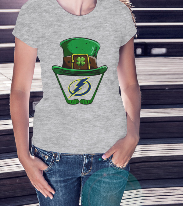 Tampa Bay Lightning St. Patrick's Day Hockey Hat T-Shirt
