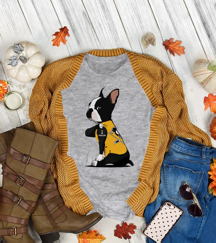 Pittsburgh Penguins Bulldog Hockey Fan Love T-Shirt