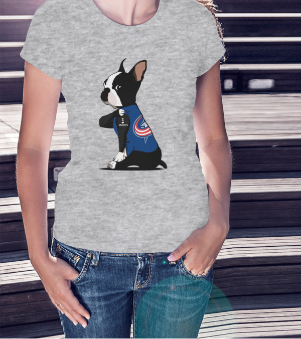 Columbus Blue Jackets Bulldog I Love Jackets T-Shirt