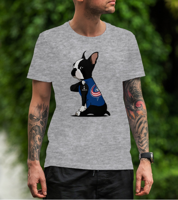 Columbus Blue Jackets Bulldog I Love Jackets T-Shirt