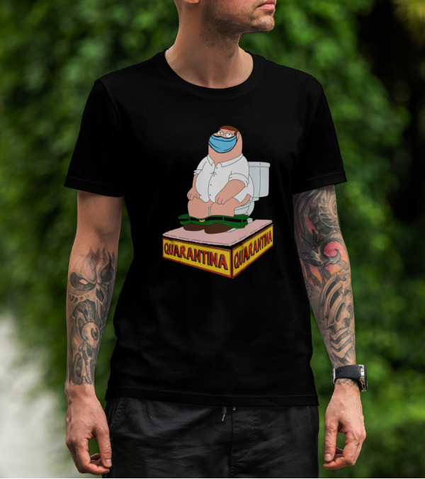 Peter Griffin Quarantina Mask Toilet T-Shirt