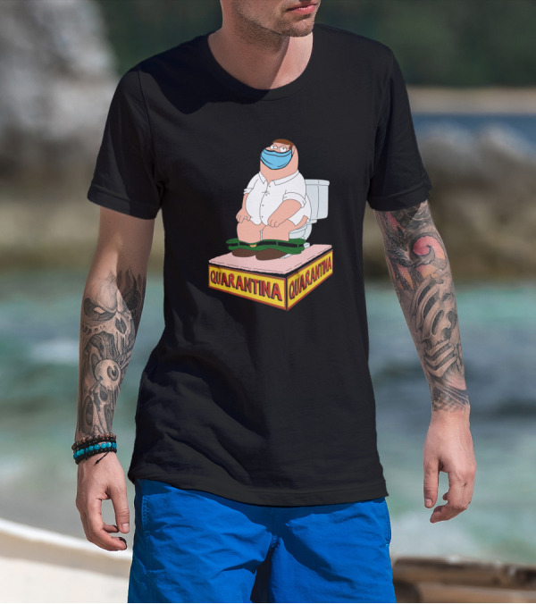Peter Griffin Quarantina Mask Toilet T-Shirt