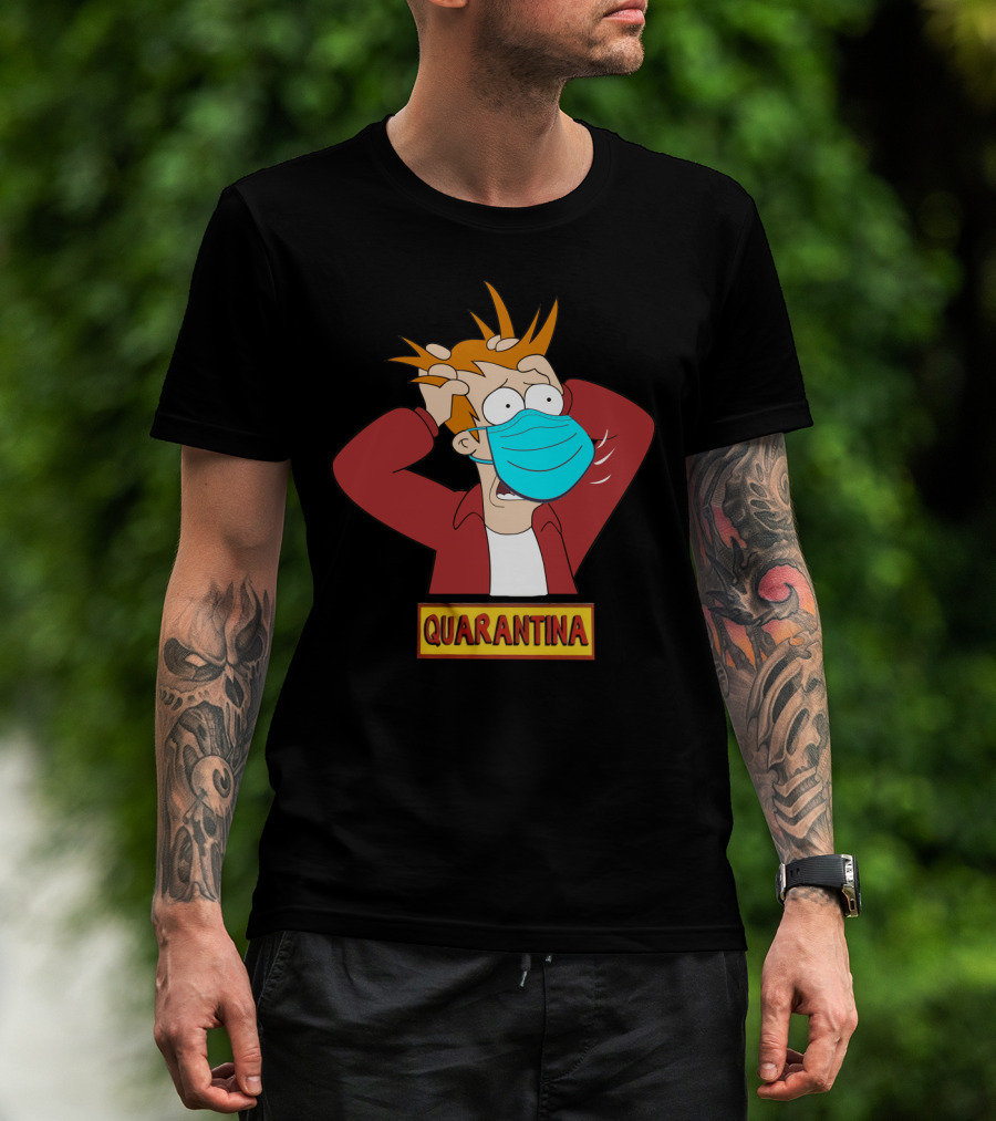 Futurama Quarantina Face Mask Panic T-Shirt