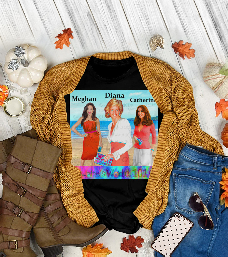 Dwayne's World 1010 Meghan Diana Catherine Beach Scene T-Shirt