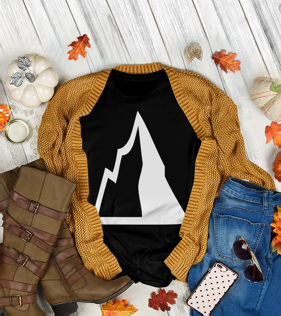 Unusual Mountain Alpine Silhouette Geometric Peak T-Shirt