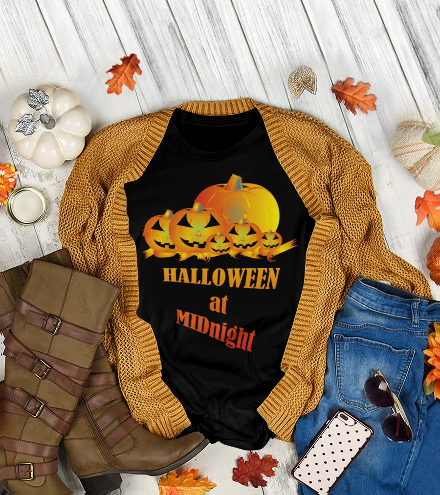 Halloween at Midnight Pumpkins T-Shirt