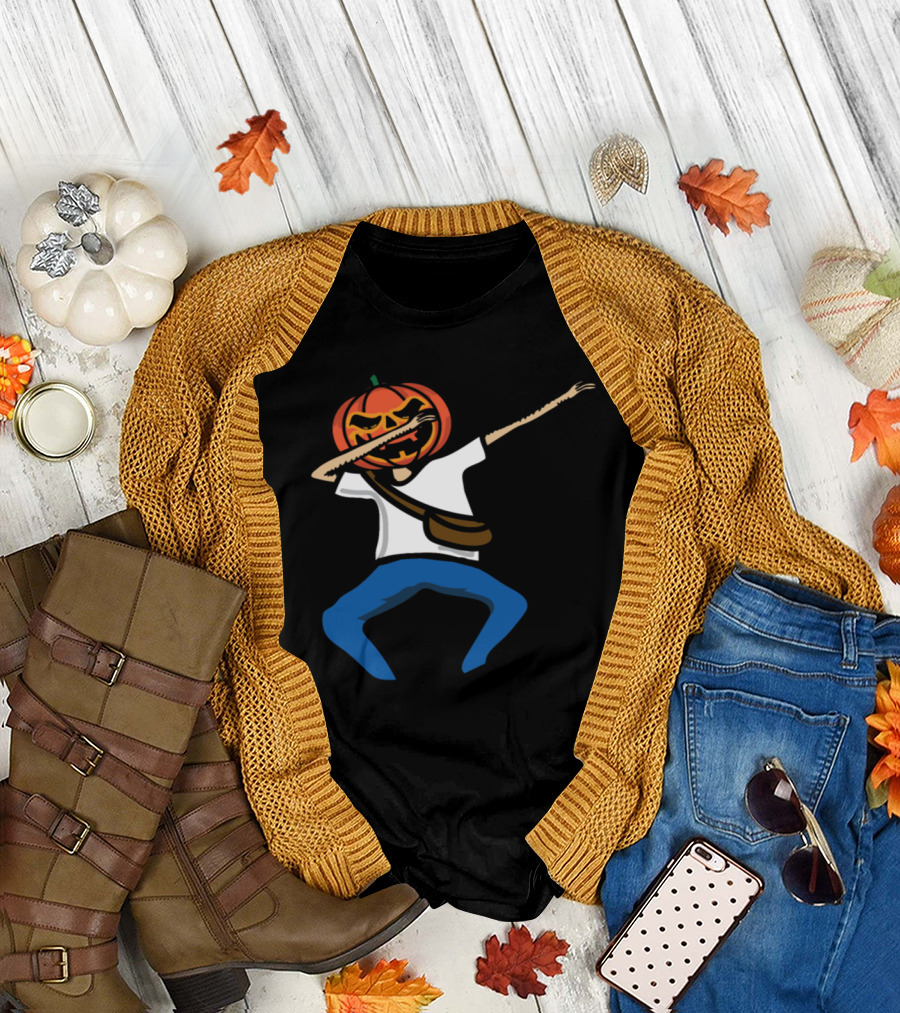 PUMPKIN DAB MAILMAN HALLOWEEN COSTUME DANCE T-Shirt