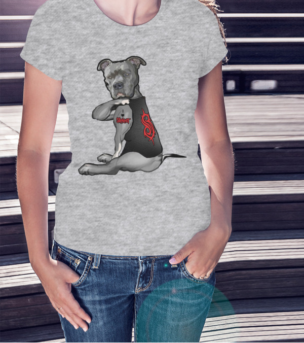 Slipknot Dog Ink Tattoo Icon With Band Logo And Vest T-Shirt