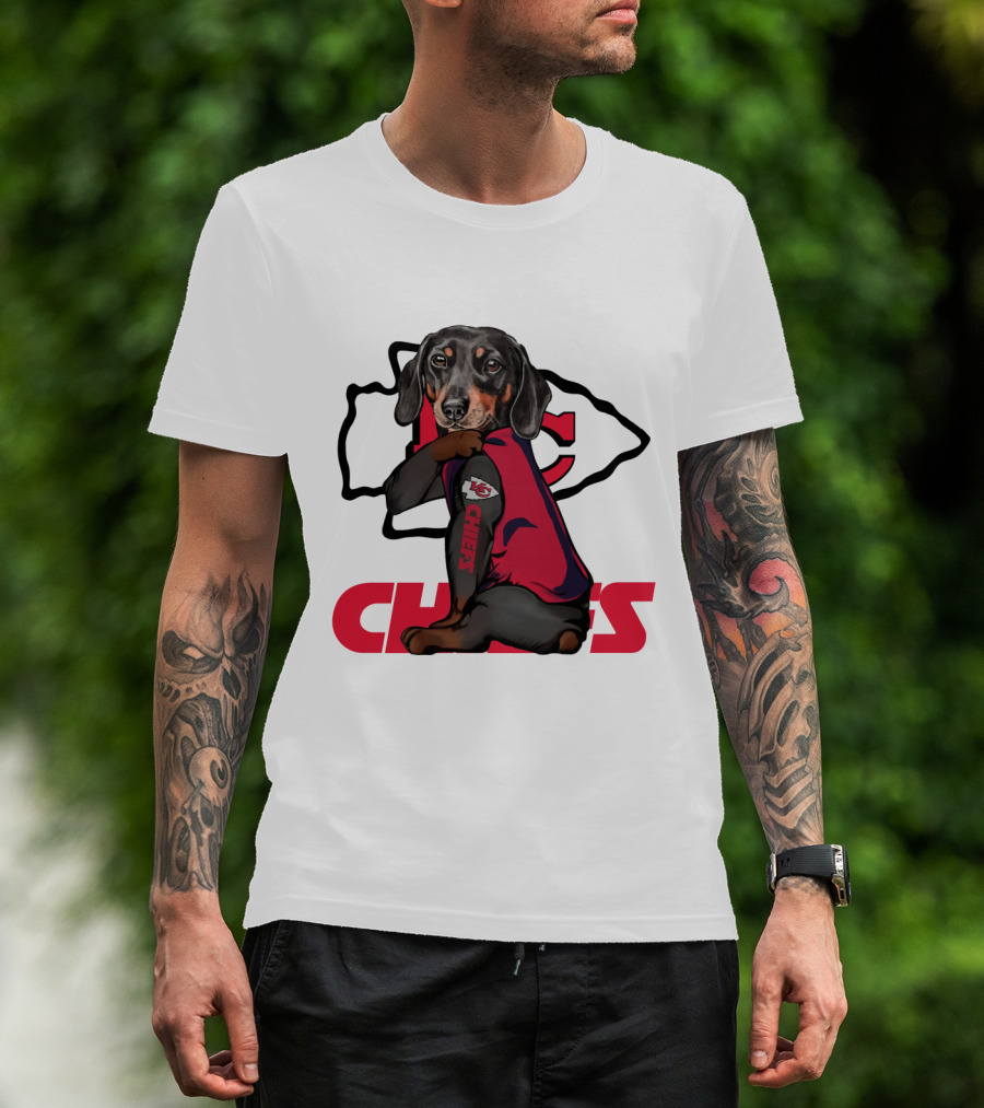 Chiefs Dachshunds Nfl Kansas City Fan Poised Mascot T-Shirt