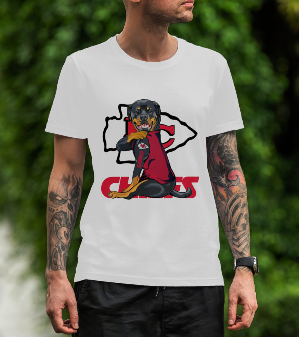 Rottweiler Chiefs NFL Kansas City Football T-Shirt