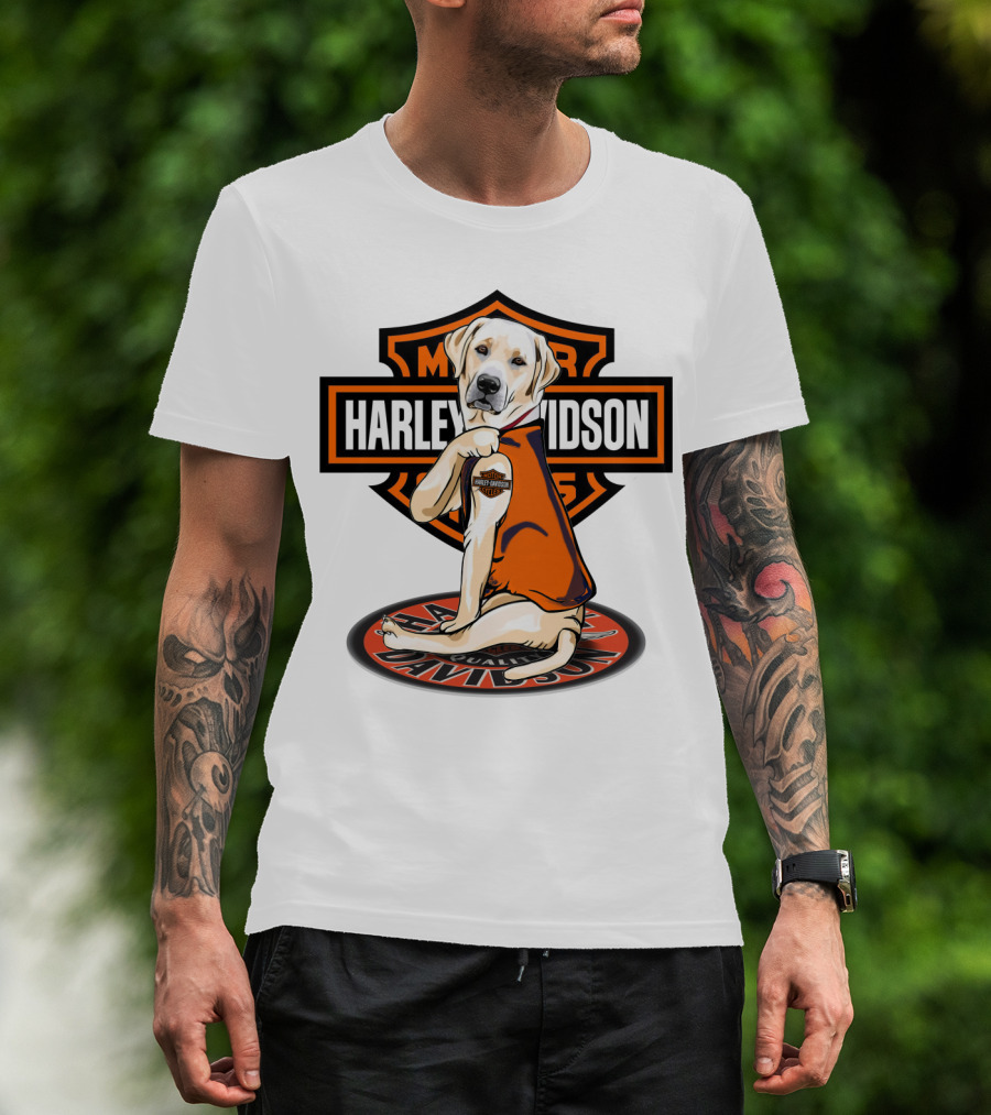 Harley Davidson Labrador Retriever Motorcycles T-Shirt