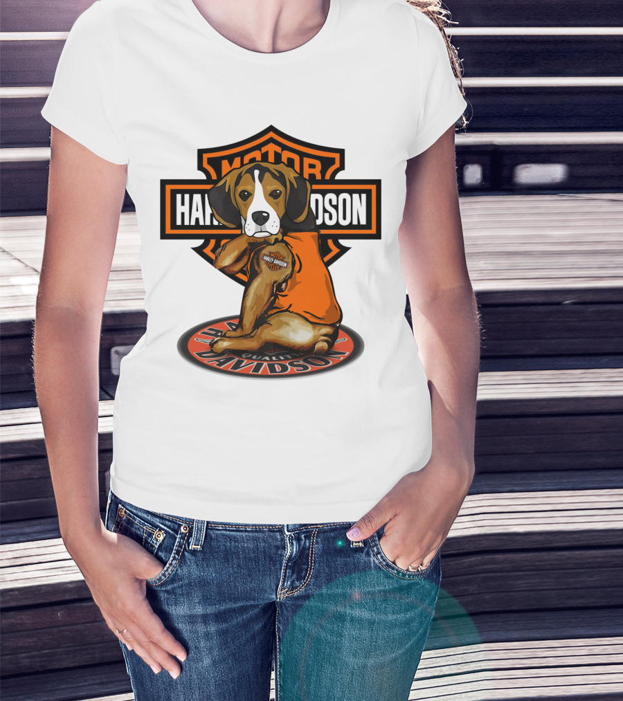 Harley Davidson Motor Beagle T-Shirt