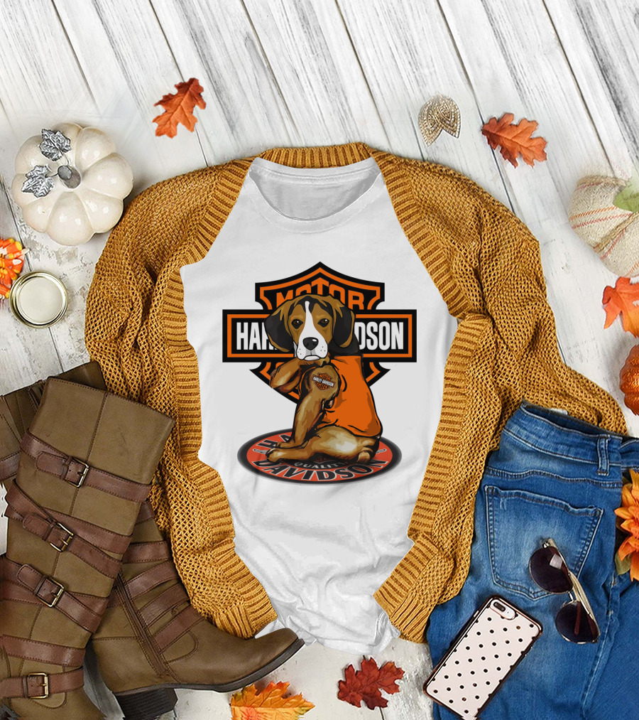 Harley Davidson Motor Beagle T-Shirt