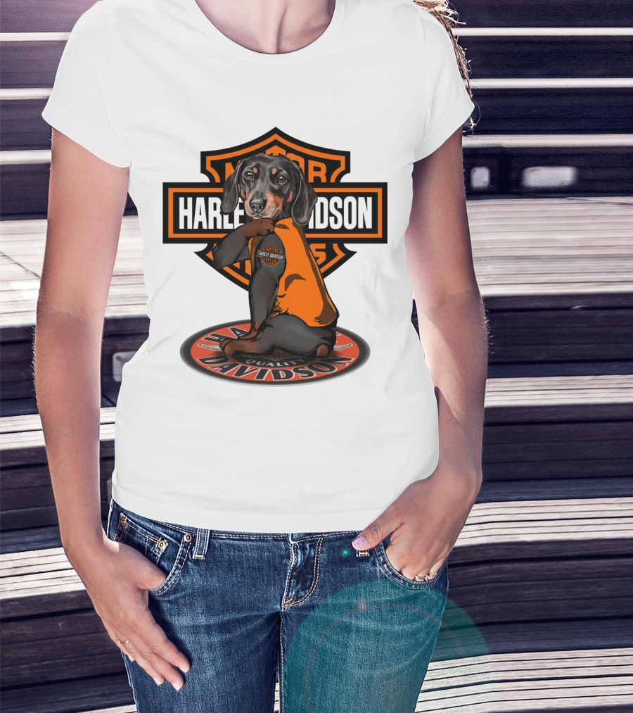 Harley Davidson Motorcycles Dachshund T-Shirt