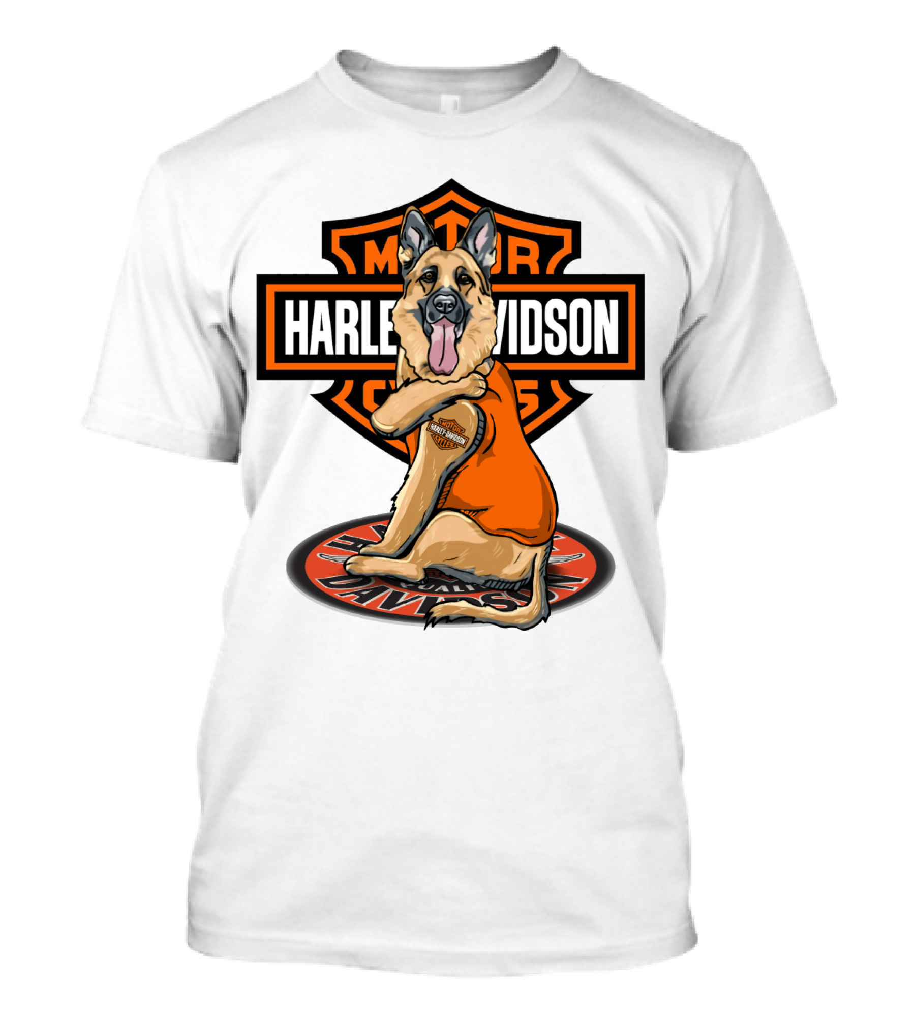 Harley Davidson Motor Cycles German Shepherd T-Shirt