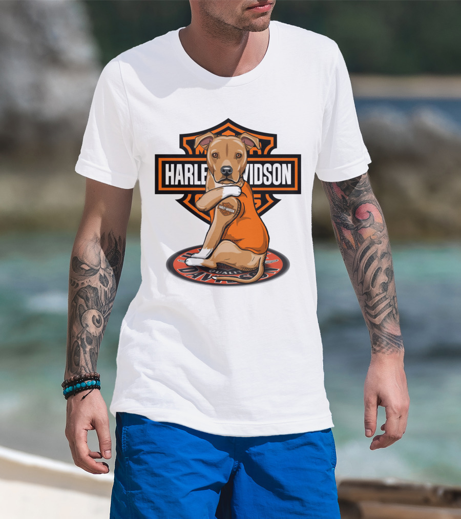 Harley Davidson Pitbull Quality Motorcycles T-Shirt