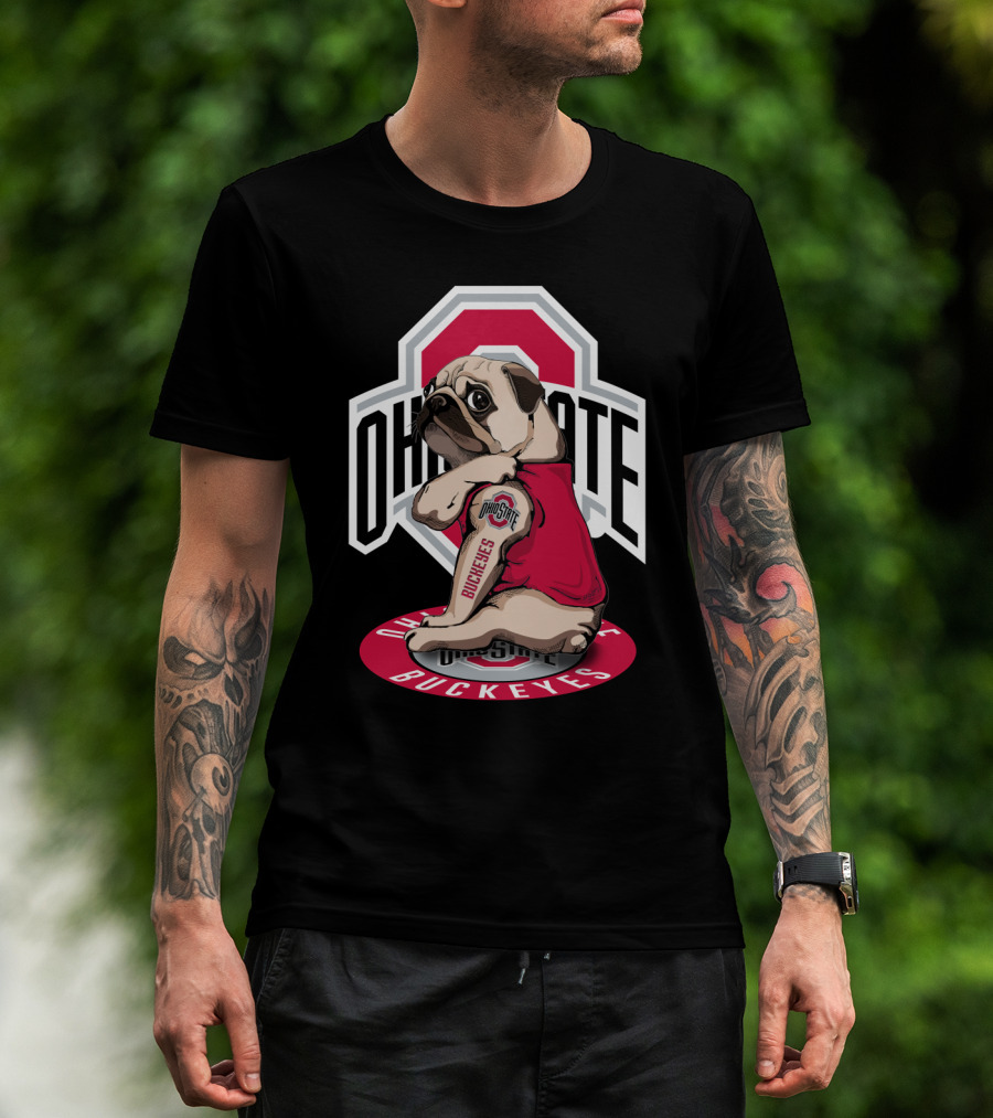 Ohio State Buckeyes Pug T-Shirt