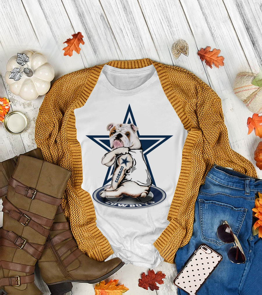 Cowboys Bulldog Star Football Team T-Shirt